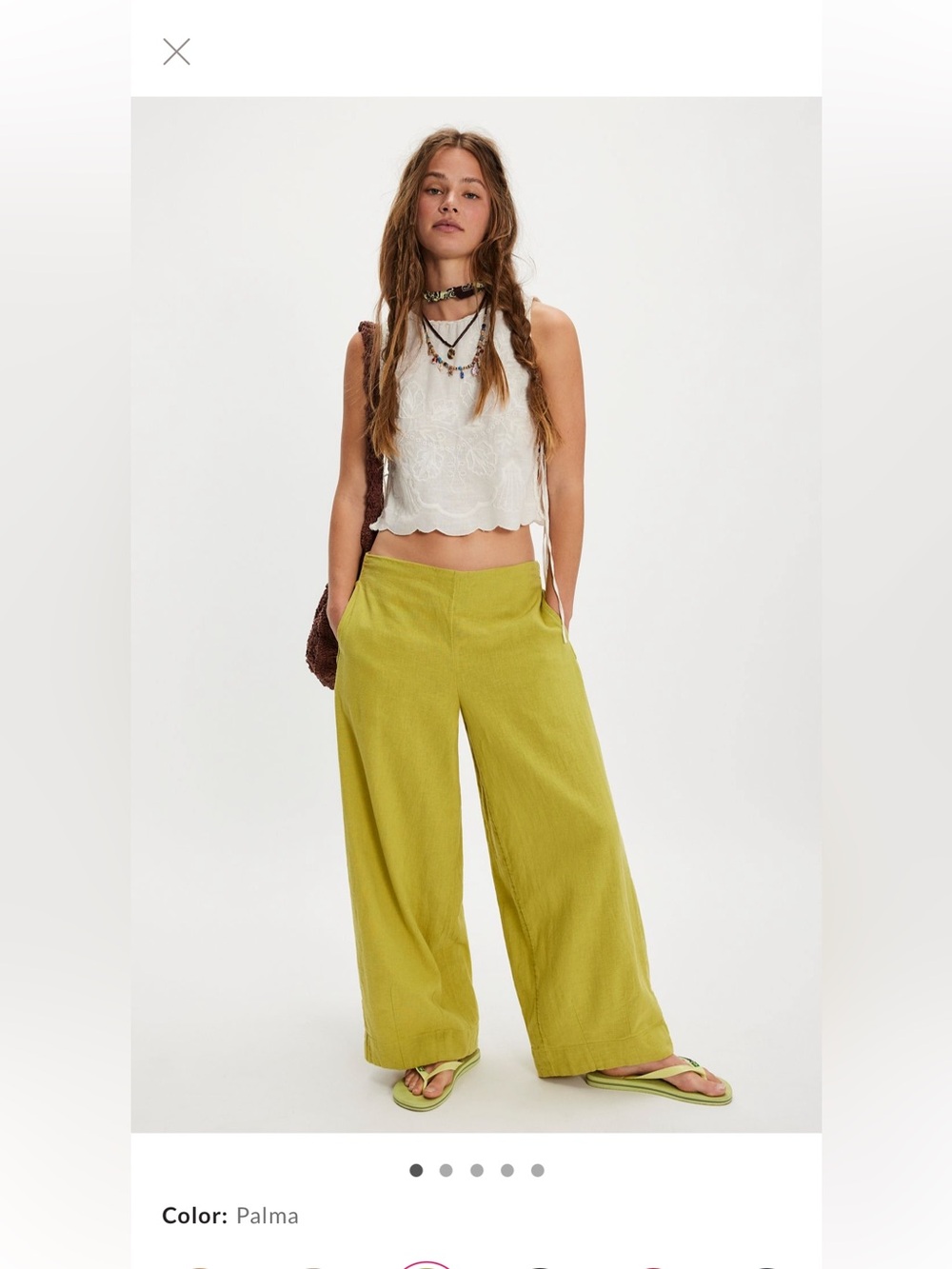 Free People Demi Cotton-Linen Pants